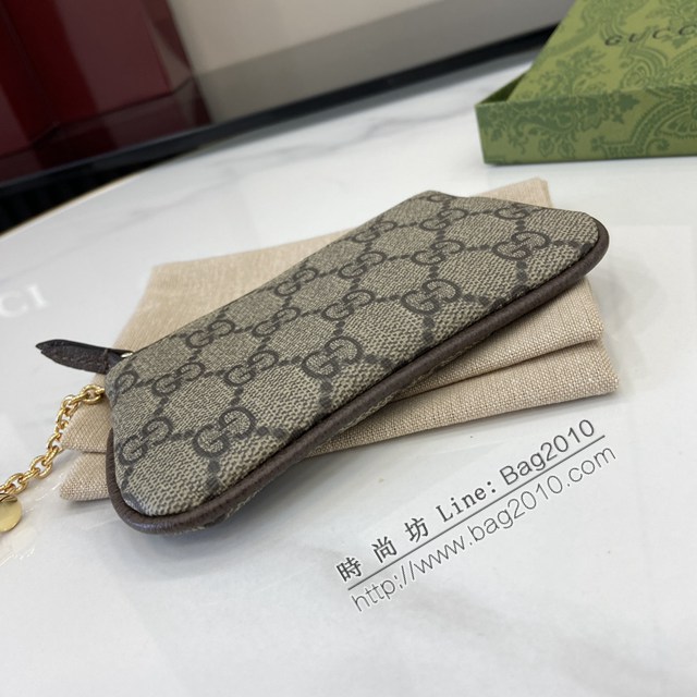 Gucci專櫃古馳最新款Ophidia系列鑰匙包零錢包 jh2708型號：772321